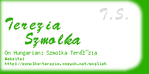 terezia szmolka business card